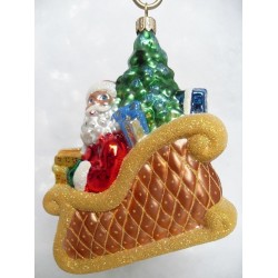 golden sled handmade Christmas baubles decorations
