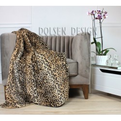 Dolsen Decke - 140x170cm - Fellimitat Webpelzdecke, Design Leopard